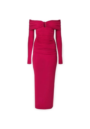 Carolina Herrera off-shoulder midi dress - Red