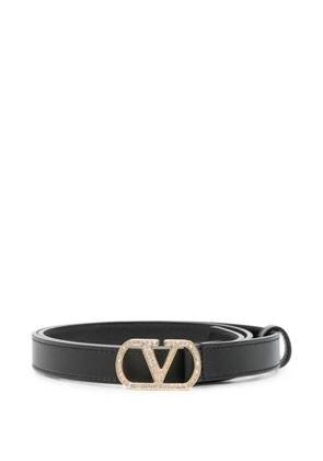 Valentino Garavani VLogo Signature crystal-embellished belt - Black