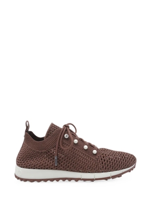 Jimmy Choo Veles pearl-embellished sneakers - Brown