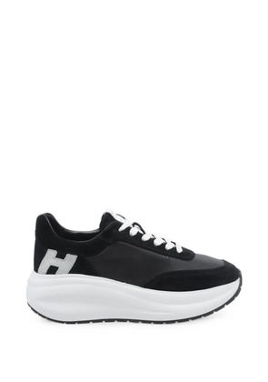 Hogan Hogan Maxi I logo-patch platform sneakers - Black