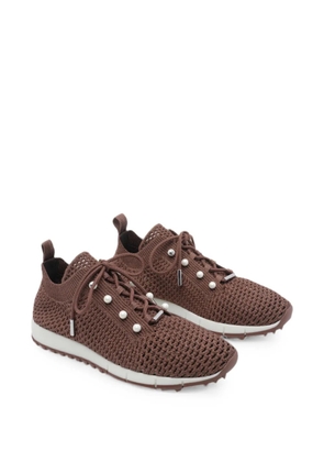 Jimmy Choo Veles pearl-embellished sneakers - Brown