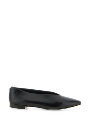 Jimmy Choo Margot V-neck leather ballet flats - Black