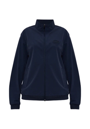 Ea7 Emporio Armani logo-patch zip-up sweatshirt - Blue