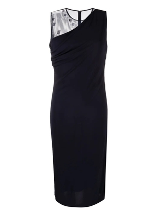 Givenchy mesh-panel midi dress - Blue