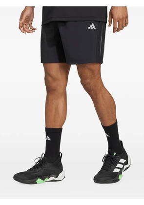 adidas Tech logo-print panelled shorts - Black