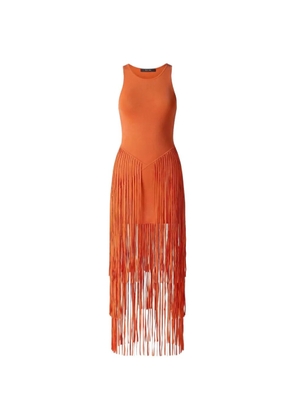 Toccin Jora fringe-trimmed dress - Orange