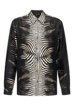 Roberto Cavalli print silk shirt - Black