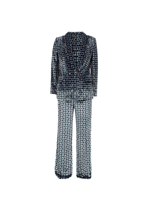 Diane Von Furstenberg Vintage Chiana double-breasted printed blazer and pants set - Black
