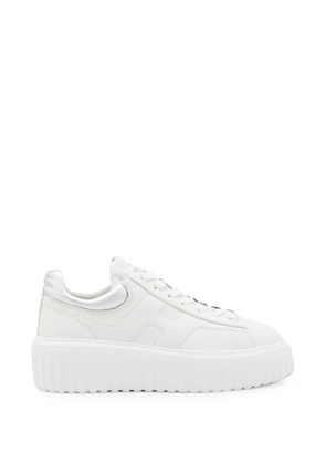 Hogan H-Stripes platform leather sneakers - White