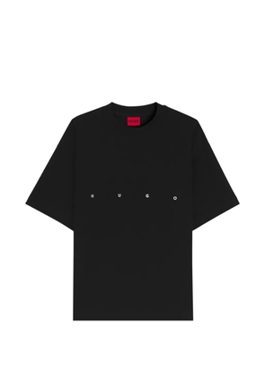 HUGO logo-embroidered oversized T-shirt - Black