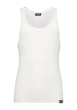 DSQUARED2 logo-print sleeveless top - White