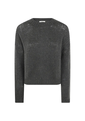 Nuur open-knit round-neck sweater - Green