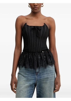 Aniye By Era lace-trim peplum top - Black