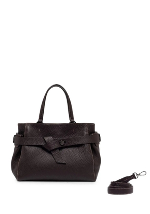 GIANNI CHIARINI Miranda pebbled-leather tote bag - Brown