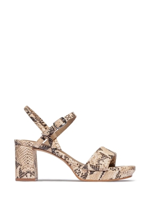 Bernardo snakeskin-effect platform sandals - Neutrals