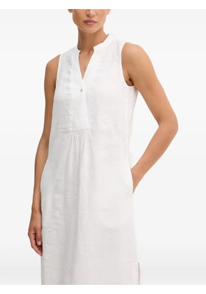 Benetton sleeveless linen midi dress - White