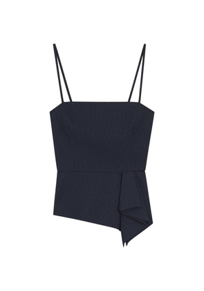 HUGO pinstripe-pattern peplum top - Blue