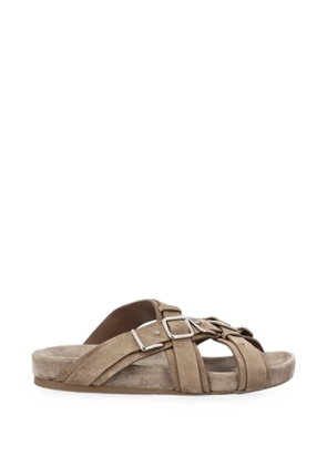 LOEWE buckle-detail Type Fussbett sandals - Neutrals