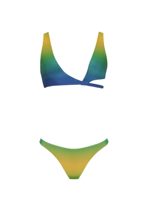 Amir Slama x Tati Barbieri ombré panelled bikini - Yellow