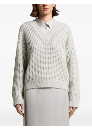 Peserico waffle-knit sweater - Grey