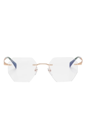 Eyewear by David Beckham round-frame glasses - Gold