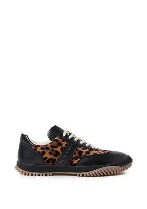 Stella McCartney leopard-print hemp sneakers - Black