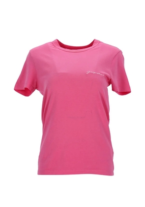 Jacquemus Pre-Owned embroidered crew-neck T-shirt - Pink