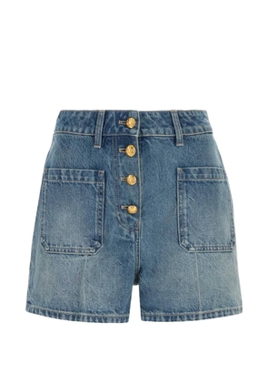 Valentino Garavani button-front denim shorts - Blue