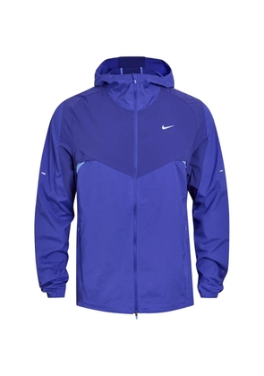 Nike logo-print hooded jacket - Blue