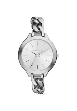 Michael Kors Slim Runway chain-link 41mm watch - Silver