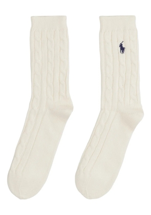 Polo Ralph Lauren cable-knit cotton socks - Neutrals