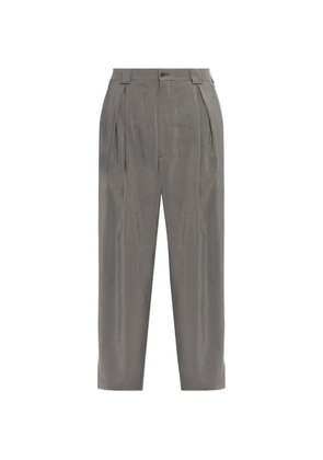 Giorgio Armani pleated straight-leg trousers - Grey