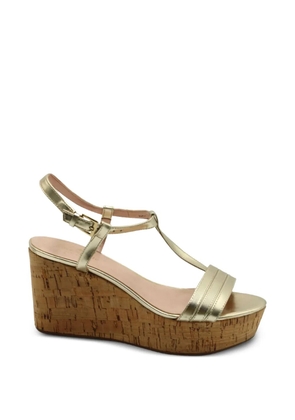 Kate Spade leather wedge sandals - Gold