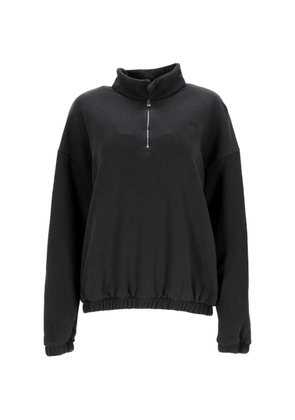 TOTEME half-zip cotton sweatshirt - Black