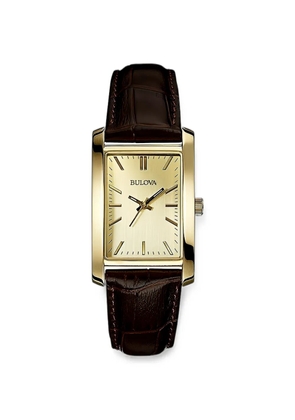 Bulova Corporate rectangular 24mm watch - Gold