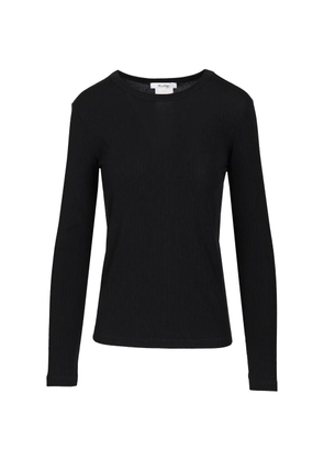 Max Mara ribbed-knit long-sleeve T-shirt - Blue
