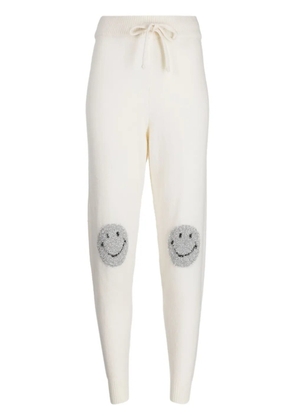 Joshua Sanders lurex-detail merino wool-blend trousers - White