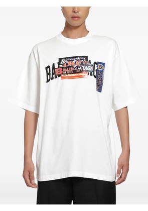 Balenciaga Bumper Stickers graphic-print T-shirt - White