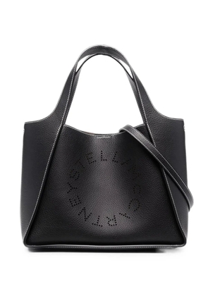 Stella McCartney Logo perforated logo-detail tote bag - Black