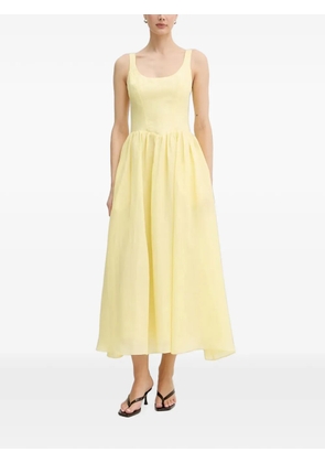 Bardot Lawrence panelled flared midi dress - Yellow