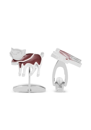 Shanghai Tang Nunzio pig-motif cufflinks - Silver