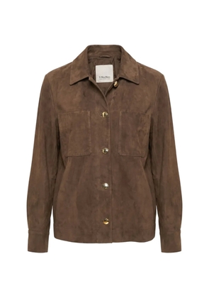 Max Mara suede patch-pocket jacket - Brown