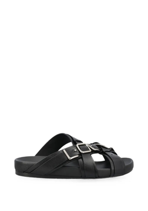 LOEWE buckle-fastening leather sandals - Black