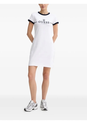 GUESS USA logo-embroidered mini dress - White