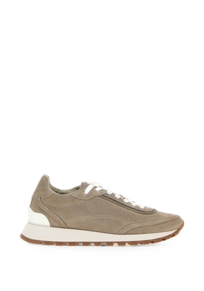 Brunello Cucinelli suede panelled sneakers - Neutrals