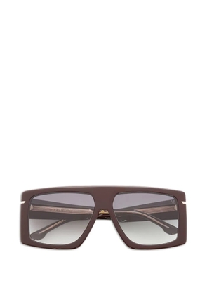 Victoria Beckham oversized flat-top sunglasses - Brown