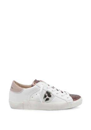 Philippe Model Paris Prsx glitter-panel sneakers - White