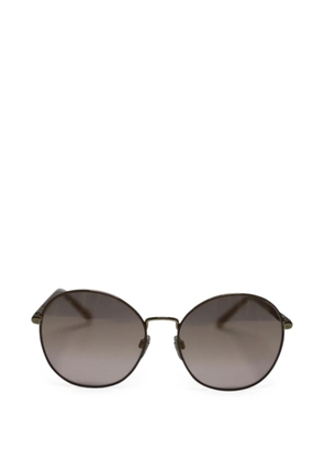 Burberry Pre-Owned gradient round sunglasses - Gold