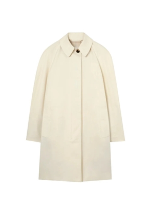 Burberry mid-length ruched gabardine car coat - Neutrals