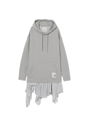 Maison MIHARA YASUHIRO logo-patch hooded dress - Grey